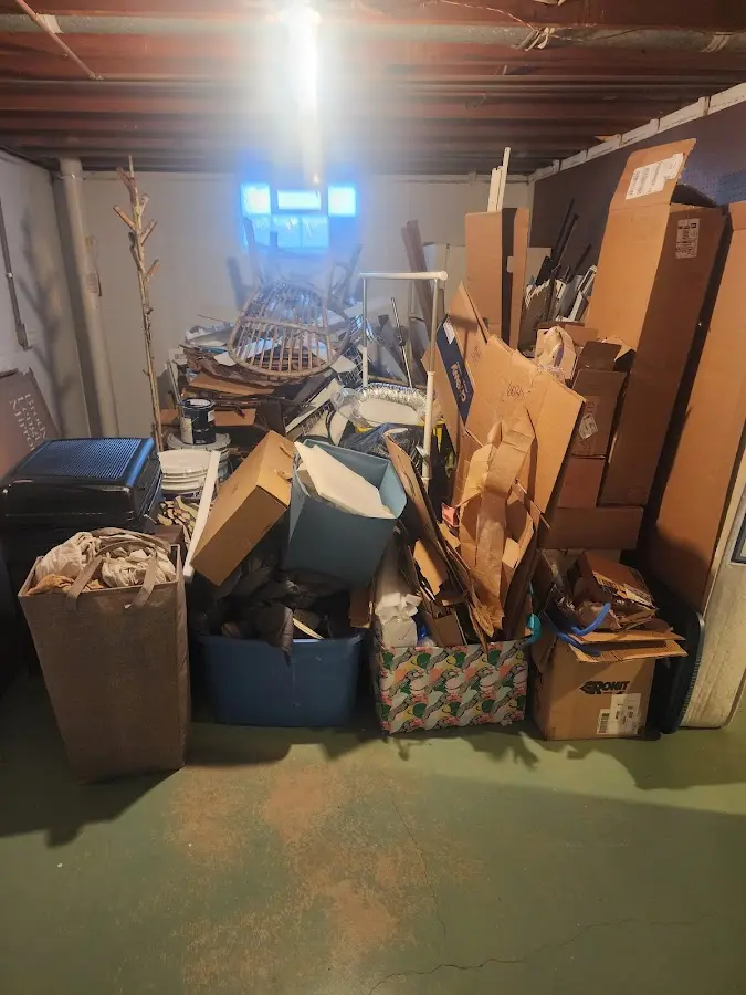 Roll-off dumpster container at job site for 2 Yard Dumpster Rental in One Loudoun